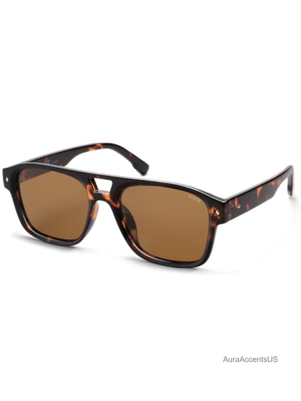 Retro Square Polarized Aviator Sunglasses Full Frame UV400 Unisex